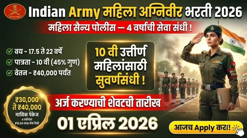 Indian Army Female Agniveer Bharti 2026