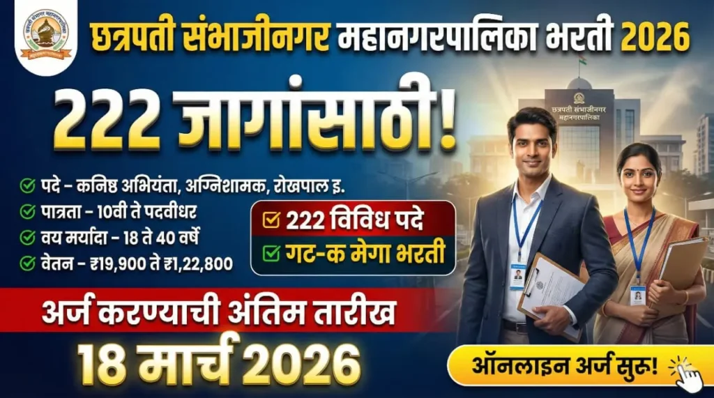 Sambhajinagar Mahanagarpalika Bharti 2026