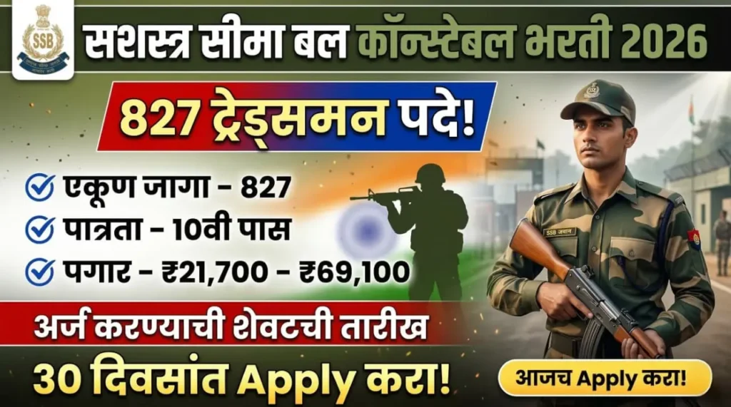 SSB Constable Tradesman Bharti 2026